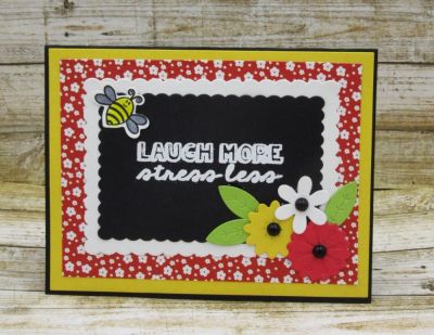 Laugh  More
Rectangle Dies
Scalloped Rectangles
Mini Flower Dies
Quarter Flowers with Leaves
Sizzix Windows Stamps & Dies
