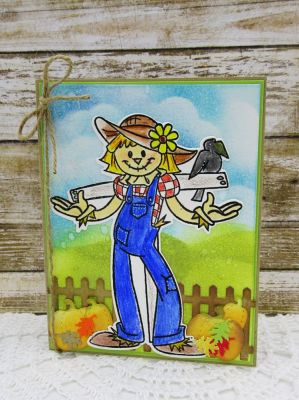Happy fall
Scarecrow2stamp stamp/die set
Turkeypudgie8 dies
Sizzix Flowers and Fence die 
