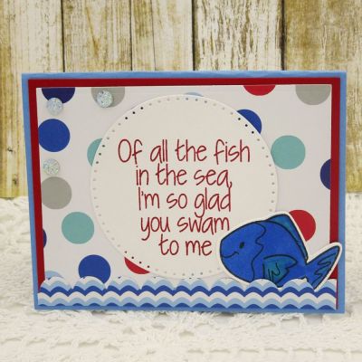 So glad you swam to me (card front)
Sizzix Border Dies
Sizzix Dotted Circle Dies
TSOL papers and ink
