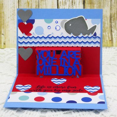 Life is more fun with you by my side  (inside card)
Sizzix One in a Million 3-D Pop-Up
TSOL Heart Die
TSOL papers and ink
