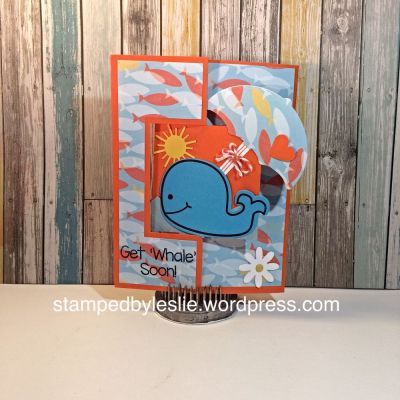 Get "Whale" Soon!
Sizzix Square Flip-It #2 (with hidden panel), hot4balloons, umbrella2stamp and mini flower die 
Inside card: Sorry to hear you're under the weather.
Thanks for looking:)
