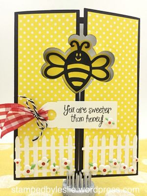 Half A2 Card Sweeter than Honey
Sizzix/SB Bee Triplits 
Sizzix/SB Tags & Words
hive4bees
