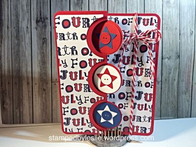 Happy Birthday America 
Sizzix Triple Flip-it Die
Mini button dies
Star die

