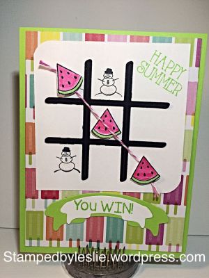 Happy Summer
TicTacToe2Play
snowman- stamps2build
banners- chalksayings2stamp

Thanks for looking:)
