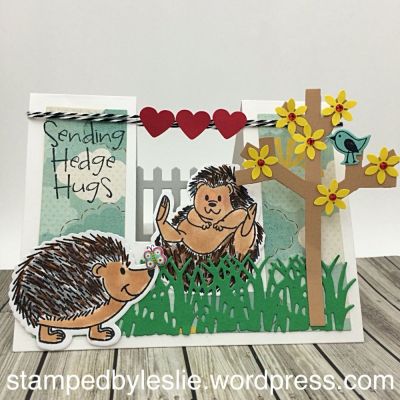 Sending Hedge Hugs
Sizzix Bird & Tree Stamp/Die Set
Sizzix Fence Die
Grass Die
Flower Dies
Heart Dies
