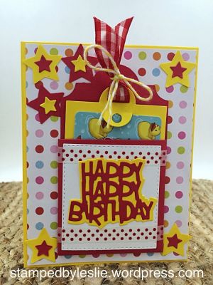 Happy Birthday Gift/Tag Card 
Sizzix/SB Star Dies
