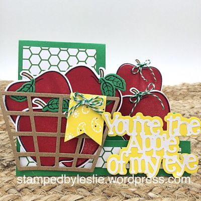 Apple of my Eye Step-Up
Basic Step-Ups Card Die Set 
Sizzix/SB Banner Die
Sizzix/SB Basket Die
TSOL Patterned Paper
