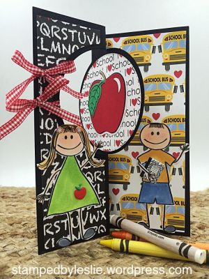Apples and School
5x7 Circle Flip-Its Card Die Set
Stitched Circles Die Set
kids2love
apple sticker & notebook for embellishment
