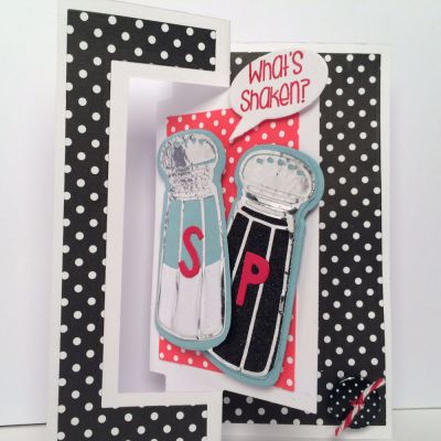 What's Shaken?
Sizzix/Stephanie Barnard Rectangle/Gift Card Flip-its Set 
saltshaker2stamp
Thanks for looking!
