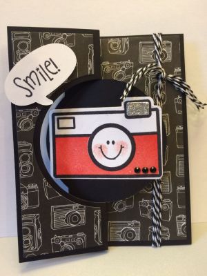Smile!
Circle flip it card using camera2stamp and faces4stamps
