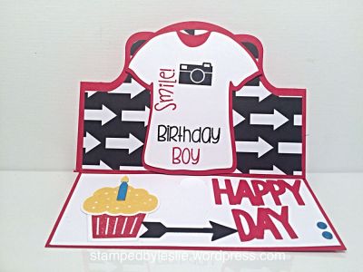 Smile, Birthday Boy
Loving our new club set!  Endless fun creating these t-shirts!
Royal Stand-Up 
camera2stamp
Free cupcake stamp:)
Happy Birthday Step-Up Dies


