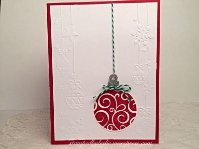 Happy Holidays (front)
Part 1: outside of card
ornaments4christmas w/ coordinating dies
Thanks for looking!
