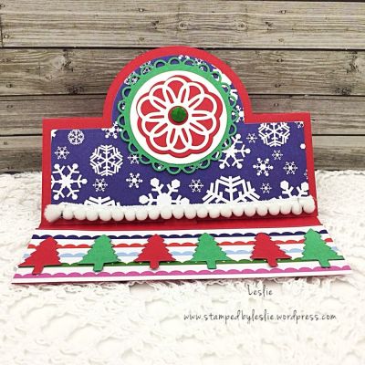 *Stand-Up Circle Christmas Card
Sizzix/SB Stand-Up Circle Card Set
Sizzix/SB Scalloped Circles
tree die: stockings2stamp die set
Ho Ho Ho Patterned Paper Collection
