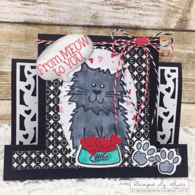 Valentine From Meow toYou
Kind Sentiments Step-Ups Card Die Set
cat2stamp stamp/die set
Heart dies 
TSOL papers and ink
