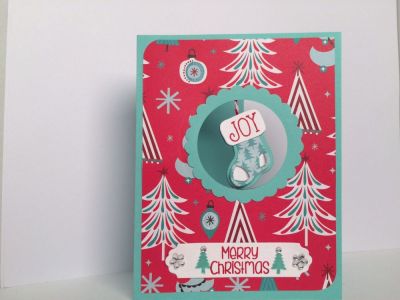 A "Floating" Christmas Stocking 
Mini Tags & Words
Circle Die
scallop Die
Thanks for looking:)
