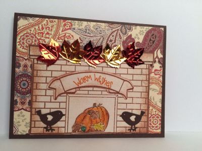 Warm Autumn Wishes
Metallic leaf confetti
Banner: chalksayings2stamp
Sentiment: snowman2stamp
Birds: birdcage2stamp
Pumpkin image
Thanks for looking:)

