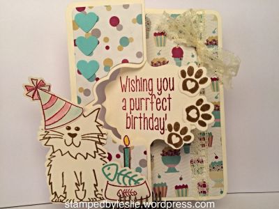 A Purrfect Birthday 
Sizzix/Stephanie Barnard Fancy Frame #2 Flip-its Card Set
cat2stamp, birthday4cookie & treats4cookie, birthdaycandles2stamp, heart die
Thanks for looking!
