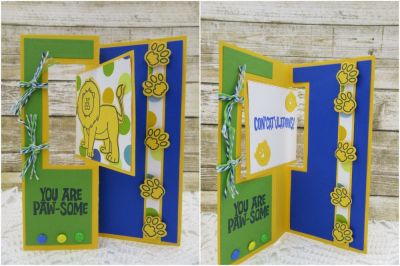 *You Are Paw-some
5x7 Flip-it Card Die Set
Stitched Square Die 
Cat2stamp stamp/die: paws
TSOL papers & ink
