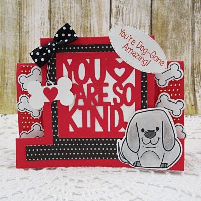 *Youre Dog-Gone Amazing
Sizzix Kind Sentiments Step-Ups Card Die Set
TSOL papers and ink 
