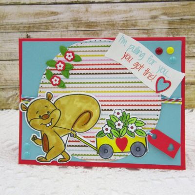 *Im Pulling For You
Sizzix Dotted Circle Dies, Sizzix Tags and Words Stamp/Die Set, Sizzix Banner Die, TSOL papers and ink 

