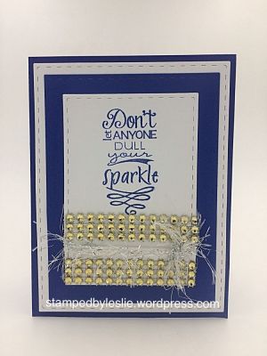 Don't Dull your Sparkle 
upliftingwords2hear
Stitched Rectangle Set
Thanks for looking!
