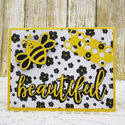 *Bee Beautiful 
Inside card:inside and out
Sizzix Triplits Bee Set
