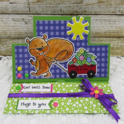 *Get Well Stand-Up
Sizzix Square Stand-Ups Card Set, TSOL papers and ink
