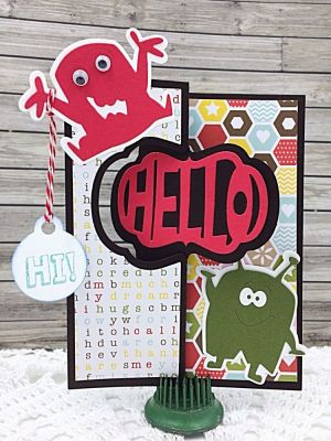 Hello
Monsters2Celebrate stamp/die set
Sizzix Lively Flip-its  Card Set

