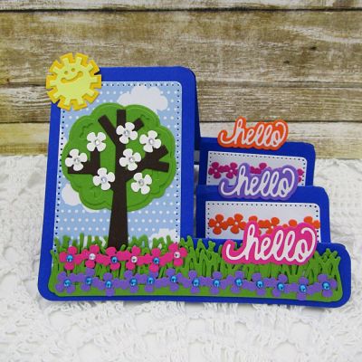 Hello
Sizzix Tree Step-Ups Card Set
TSOL papers 

