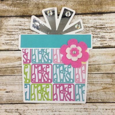 Make a Wish Gift Card 
TSOL cardstock and patterned paper, TSOL felt, Sizzix Triplits Flowers 
