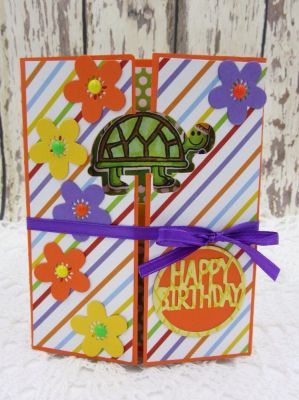 Late Birthday 
Sizzix Half A2 Card Die Set, TSOL papers, ink and markers
