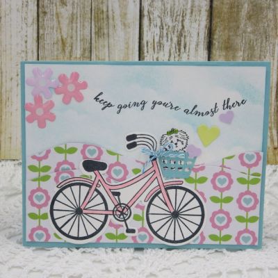 *Keep Going You're Almost There
Additional Items: bicycle2stamp stamp/die set, postage2stamp, heart dies
