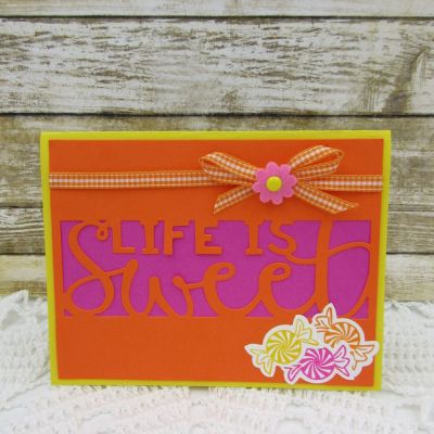 *Life Is Sweet
Sizzix Jar Stamps and Dies, Mini Flower Dies, TSOL felt, inks and cardstock 
