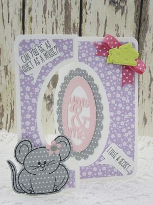 *Quiet As A Mouse
Sizzix Oval Flip-its Card Die Set, Flower Die, Sizzix Bird & Tree Stamp/Die Set,TSOL papers 
Keywords: VerticalOvalFlipit