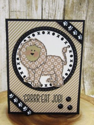 *'GRRRR'EAT Job
Sizzix Love You Circle Die, Sizzix Dotted Circles and TSOL papers and ink

