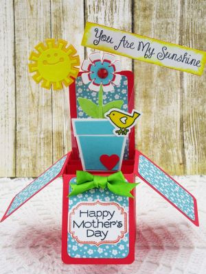*You Are My Sunshine 
Box Card Die Set, April Card Kit Club (You Are My Sunshine), Quarter Flower Dies (leaves) Sizzix Triplits Hello Sunshine, succulent2stamp die, birdcage2stamp stamp/die set, heart die, TSOL papers and ink
