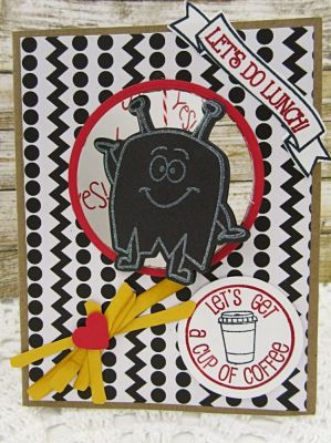 Let's Do Lunch
monsters4celebrations stamp/die set
Sizzix Circles Die
happy4banners TWO
frenchfries2stamp dies
coffee4two stamp/die set 
heart die
TSOL papers and ink 


