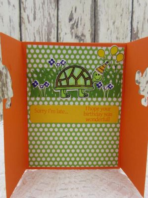 Late For Birthday (inside card)
TSOL grass die, TSOL markers, papers and ink

