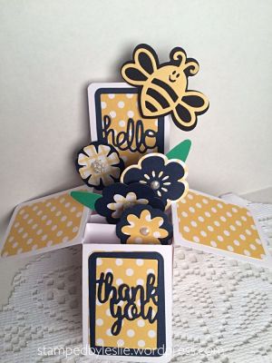 Flower Box Card
Box Card Die
Bee Triplits 
Thanks for looking!

Keywords: TriplitFlower2 TriplitBee