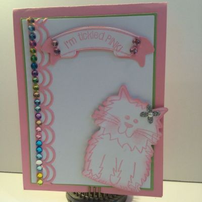 Tickled Pink Kitty
Used morechalksayings2stamp banner and crayons2stamp

