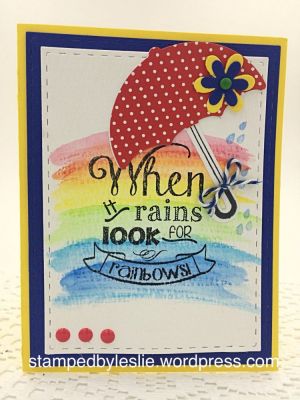 Look for Rainbows 
upliftingwords2hear
umbrella4you
TSOL Patterned Paper 
Stitched Rectangle Set 
Mini Flower Dies
Thanks for looking!
