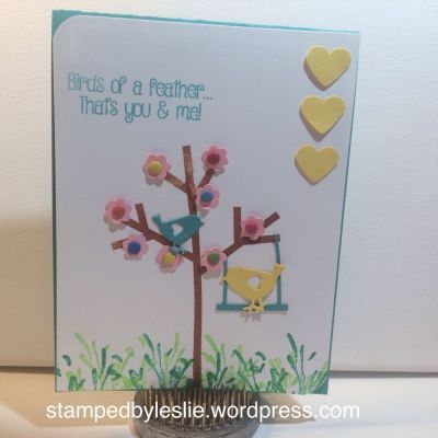 Birds of a Feather
Also used Sizzix Bird and Tree stamp/flower dies
Heart dies
Thanks for looking!
