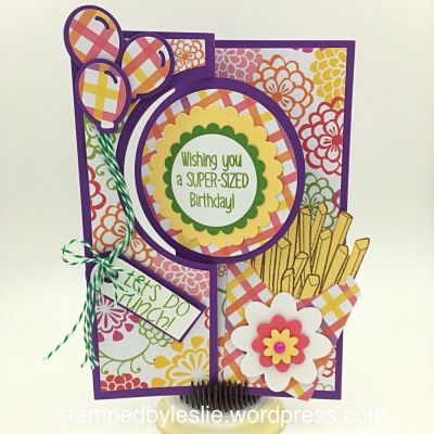 Super-Sized Birthday Lunch
5x7 Flip-Its Card Set
Scalloped Circles-Large Circle #4 Flip-Its 
solids4hippos
Sizzix Tags & Words
Sizzix Flower Dies
