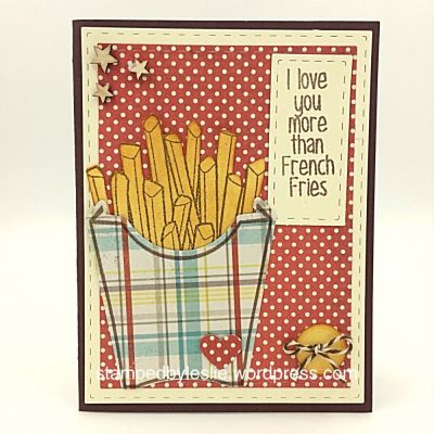 Love You More than French Fries
Stitched Rectangle Dies
Button Dies
Heart Die
