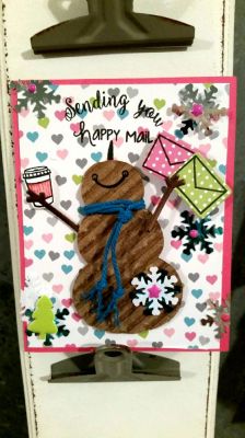 Sending you happy mail
Hi, I curved the 'sending you' on my stamp block to make it look bendy 
