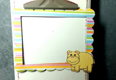 hippo magnet
I made this framed magnet to hold a pic for a friend's baby 
