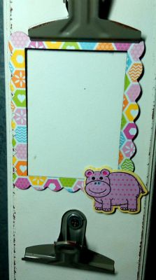 baby Hippo frame Magnet
I made this for a baby shower card stuffer 
