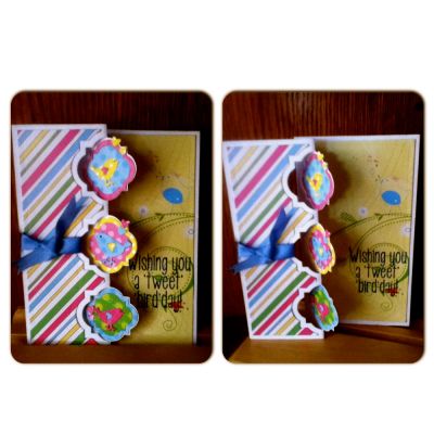 "Wishing you a 'tweet' 'bird' day!"
birdcage2stamp & sizzix playful flip-its
