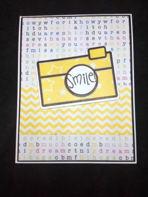 Smile!!!
Used camera2stamp plus matching dies and paper from the Celebrate Collection. 
