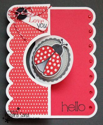 Ladybug Love
Love the Sizzix Framelits Lady Bugs set!!
Keywords: Ladybug, Framelits, Spring, Summer, Love, Hello, Flip-Its